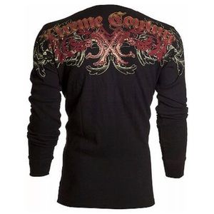 Xtreme Couture By Affliction Men's Thermal Shirt - Carnivore Y2K Graphic, Regular Fit - View #11